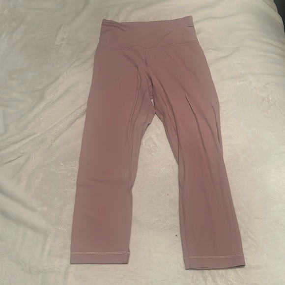 Lululemon Align Crop 21" *Cross Waist Pink Taupe 6 - Picture 4 of 8